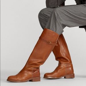 Ralph Lauren Sonya Vachetta Riding Boots
